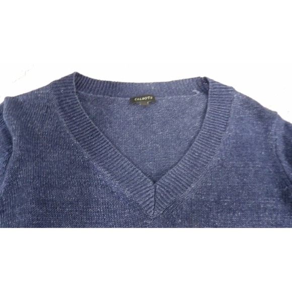 Talbots 100% Linen Popover Knit Sweater V-Neck Breathable Coastal Women's Large - Picture 10 of 11